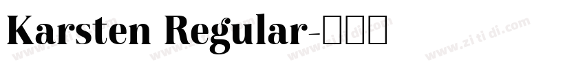 Karsten Regular字体转换